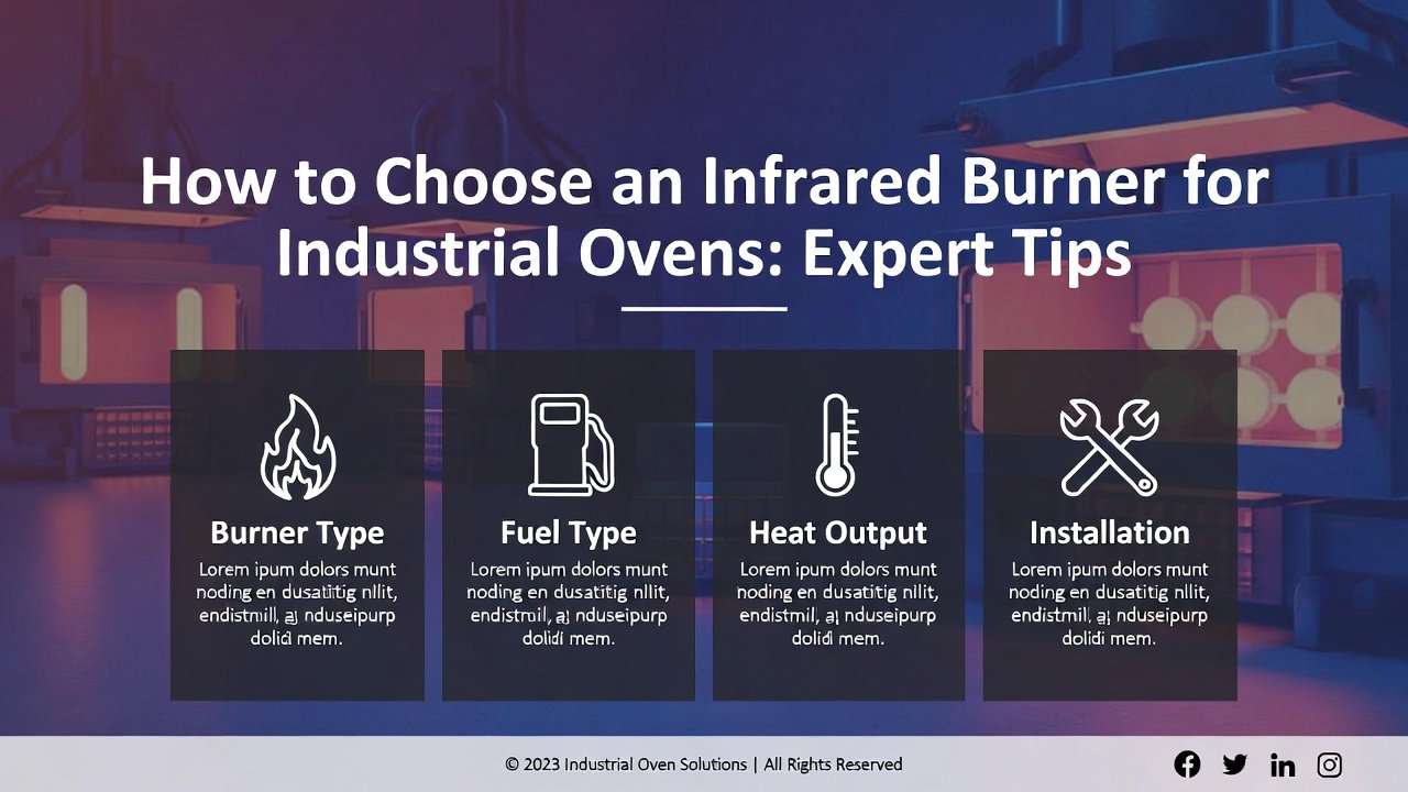 How to Choose an Infrared Burner for Industrial Ovens