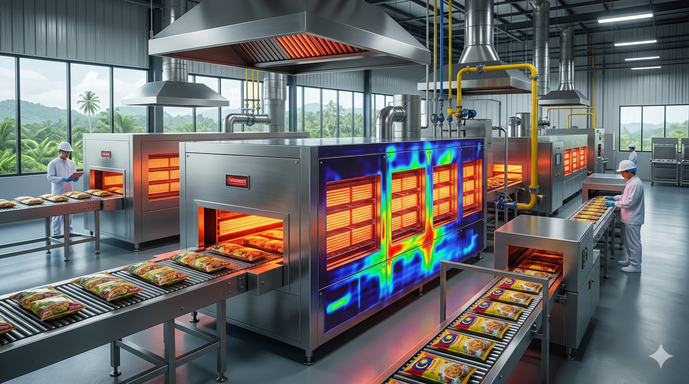 Natural Gas Infrared Burners in Malaysia | Food Processing And Industrial Ovens